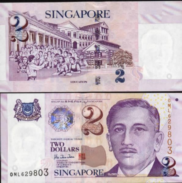 SINGAPORE UNC BANKNOTE $2.0 - Singapore
