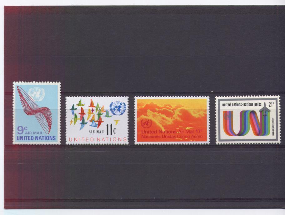NATIONS-UNIES, New-York,  Poste Aérienne N° 15/18 Yvert Neufs ** - Other & Unclassified