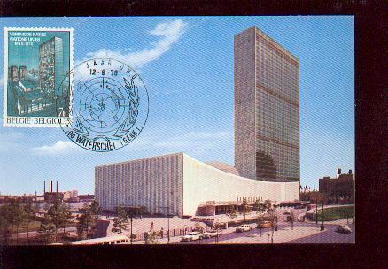 BELGIQUE CARTE MAXIMUM NUM.YVERT 1549 O.N.U. - 1961-1970