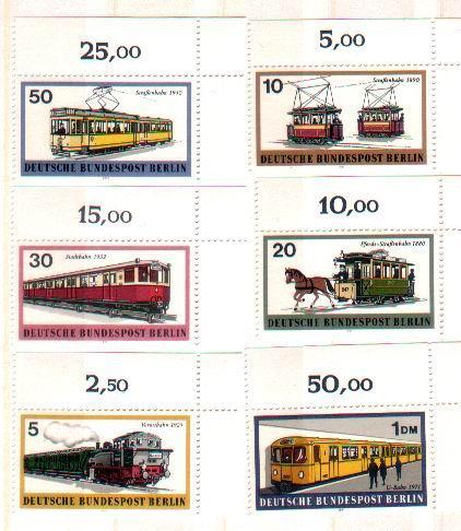 GERMANY BERLIN 1971 Mint ** Complet Set With Tramways And Train. - Tram