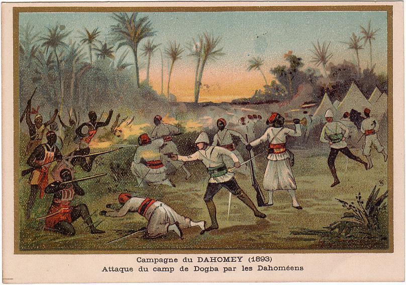 CAMPAGNE DU DAHOMEY(1893) : Attaque Du Camp De Dogba Par Les Dahoméens(Docu 2094/2095) - Autres & Non Classés