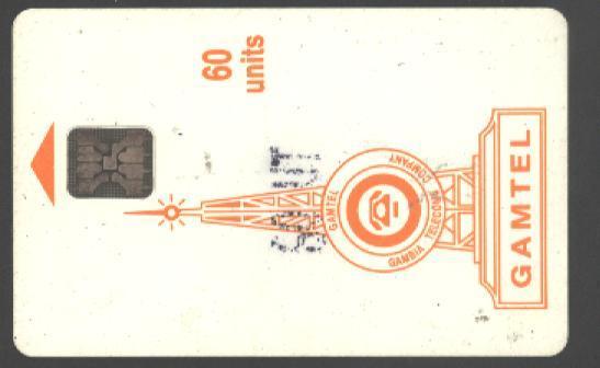 GAMBIA - GAM-05c - 60 U. - ORANGE LOGO - REVERSE 4 - GLOSSY - Gambie