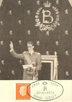 BELGIQUE CARTE MAXIMUM NUM.YVERT 1807 ROI BAUDOIN - 1971-1980