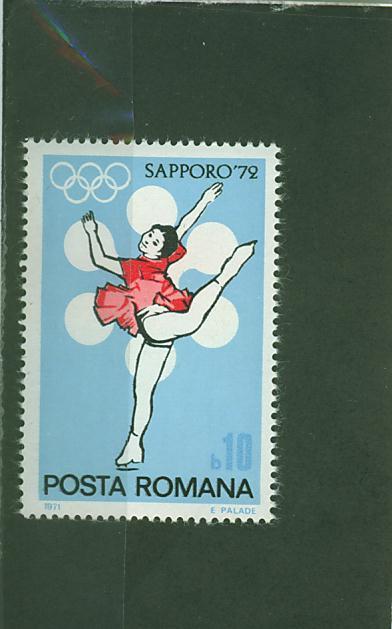 372N0073 Patinage Artistique Roumanie 1972 Neuf ** Jeux Olympiques De Sapporo - Patinaje Artístico