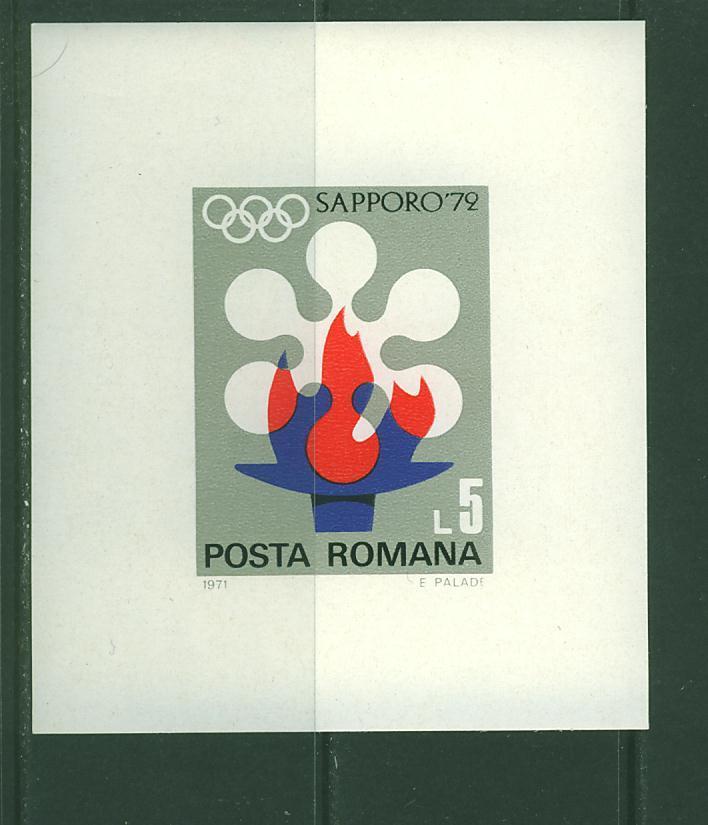 372N0079 Logo Vasque Bloc 92 Roumanie 1972 Neuf ** Jeux Olympiques De Sapporo - Winter 1972: Sapporo