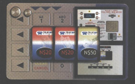 NAMIBIA - NMB-156 - 2000 - N$10 - VEND.MACHINE 1(VALUE IN RED) - Namibie