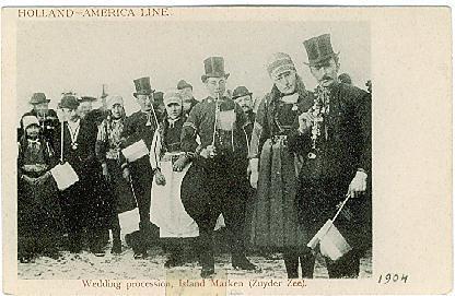 Holland - America Line - Wedding Procession 1904, Island Marken (Zuyder Zee) - Marken