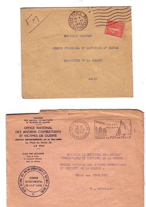 ENVELOPPES EN FRANCHISE MILITAIRE LOT 8 - Lettres Civiles En Franchise