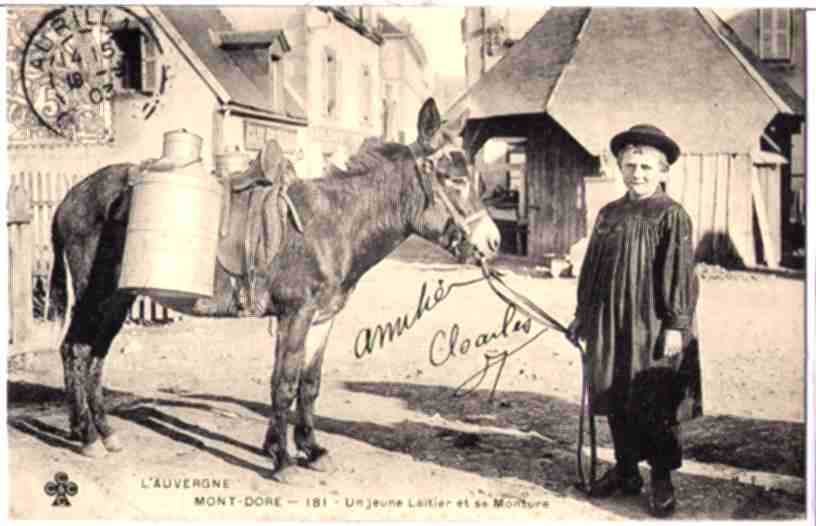 REPRODUCTIONS DE CPA LE LAITIER AU MONT-DORE - Wagengespanne