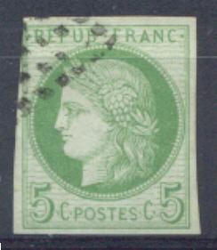 Lot N°3342  Colonies Francaises N°17, 5c Vert/azuré, Oblit Grille - Cérès