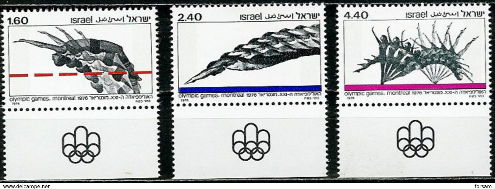 ISRAEL..1976..Michel # 672-674..MNH. - Ongebruikt (met Tabs)