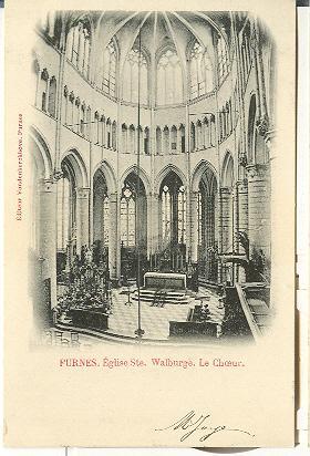 C P Furnes Eglise Ste Walburge Le Choeur Veurne Kerk - Veurne