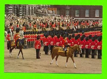 WESTMINSTER, LONDON - H.M. QUEEN ELIZABETH II AT THE TROOPING OF THE COLOUR CEREMONY  - JOHN HINDE - - Westminster Abbey