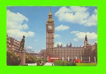 LONDON, UK - BIG BEAN & PARLIAMENT SQUARE - CARD TRAVEL IN 1976 - - Houses Of Parliament