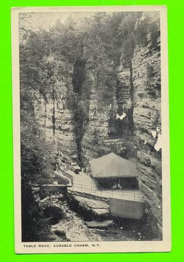 AUSABLE CHASM, NEW YORK - TABLE ROCK - SANTWAY PHOTO-CRAFT CO - - Adirondack