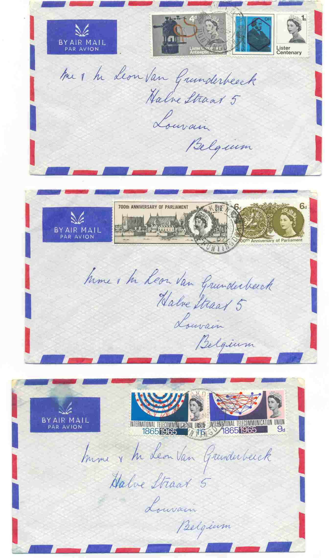 Air Mail , 9 Letters Zie Scan - Luftpost & Aerogramme