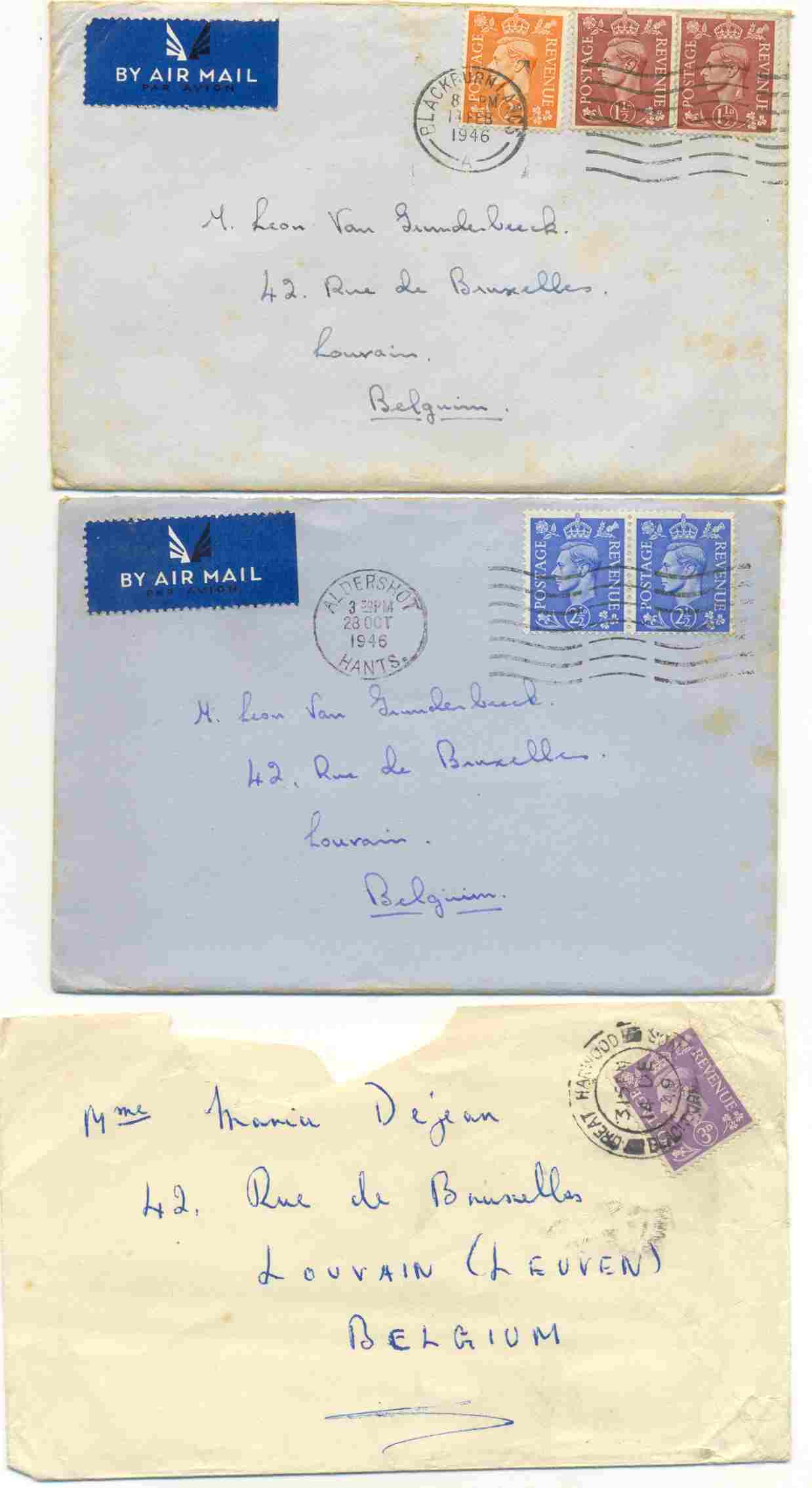 Air Mail , 9 Letters Zie Scan Lot 3 Sommige Met Schade - Stamped Stationery, Airletters & Aerogrammes