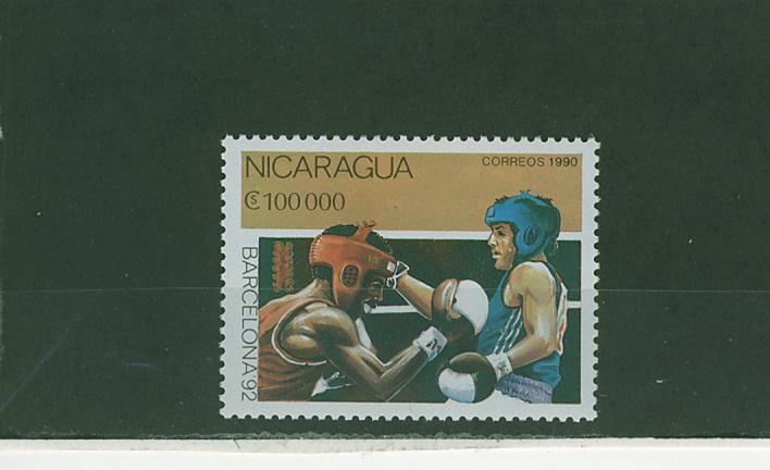 E0043 Boxe 1536 Nicaragua 1990 Neuf ** Jeux Olympiques De Barcelone - Boxeo