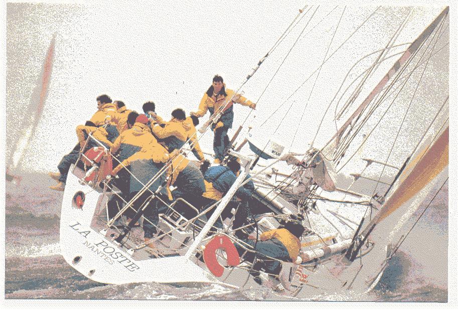 Course Autour Du Monde 1989 1990 Avec Timbre Neuf Au Verso - Voile