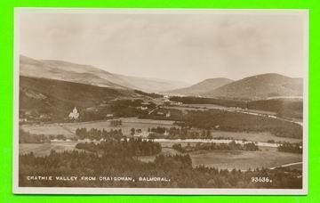 BALMORAL, SCOTLAND - CRATHIE VALLEY FROM CRAIGOWAN - VALENTINE & SONS  - - Aberdeenshire