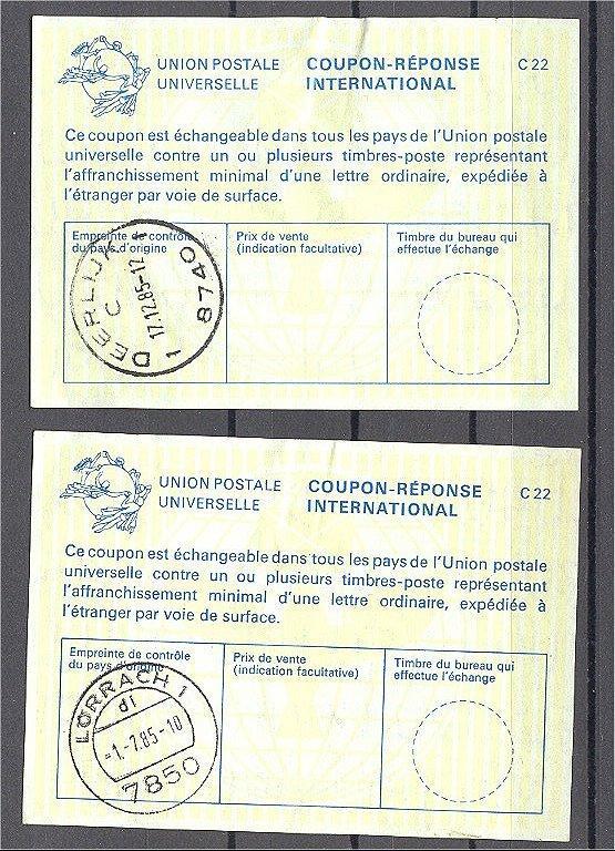 IRC 4 REPLY COUPONS 1985-91 - BRAZIL, BELGIUM, GERMANY - Autres & Non Classés