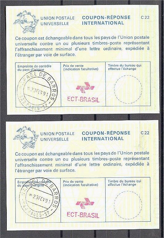 IRC 4 REPLY COUPONS 1985-91 - BRAZIL, BELGIUM, GERMANY - Sonstige & Ohne Zuordnung