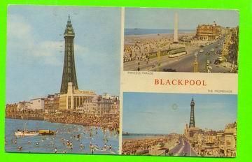 BLACKPOOL - 3 DIFFERENT SCENERY - CARD TRAVEL - - Blackpool