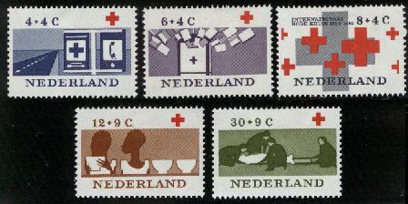 Ned 1963  Rode Kruis Serie Mint Hinged 795-799 # 300 - Unused Stamps