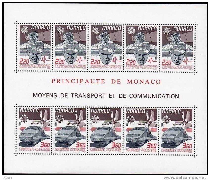 CEPT 1988 Monaco Yvertnr  Bloc 41 *** MNH Cote 31 Euro - 1988