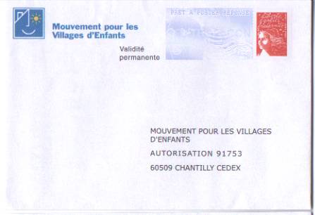 PAP Réponse Mouvement Pour Les Villages D´enfants - Neuf - N° 0406606 - PAP: Antwort/Luquet