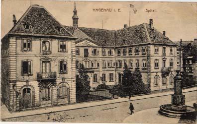 67-112 CP Dessinée De HAGENAU Spital - Hôpital - Haguenau