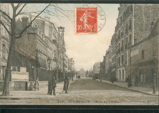 Saint Maurice Rue De L'asile Très Belle Carte - Saint Maurice