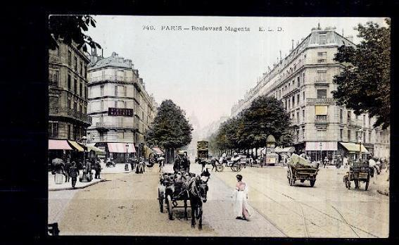 530  - Paris Bd.Magenta,ayant Voyage En 1907 - Transporte Público