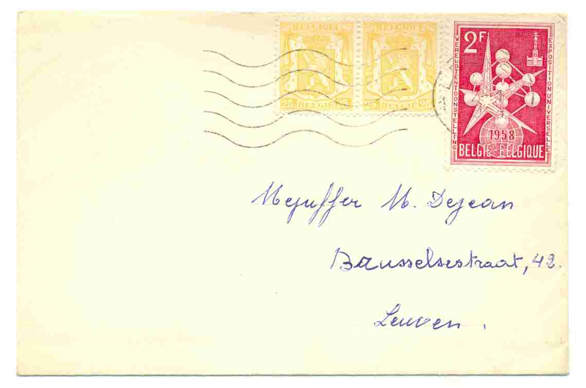 Ocb Nr 710 En 1008 Gestempeld Op  Brief , Zie Scan (d6 - 318) - 1935-1949 Petit Sceau De L'Etat