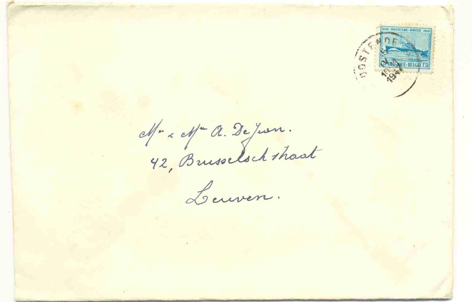 Ocb Nr 725 Op Brief Stempel Oostende Zie Scan (d6 - 322) - Usados