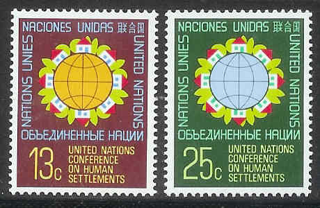 UNO New York 1976 MNH Stamp(s) Habitat 297-298 #3900 - Autres & Non Classés