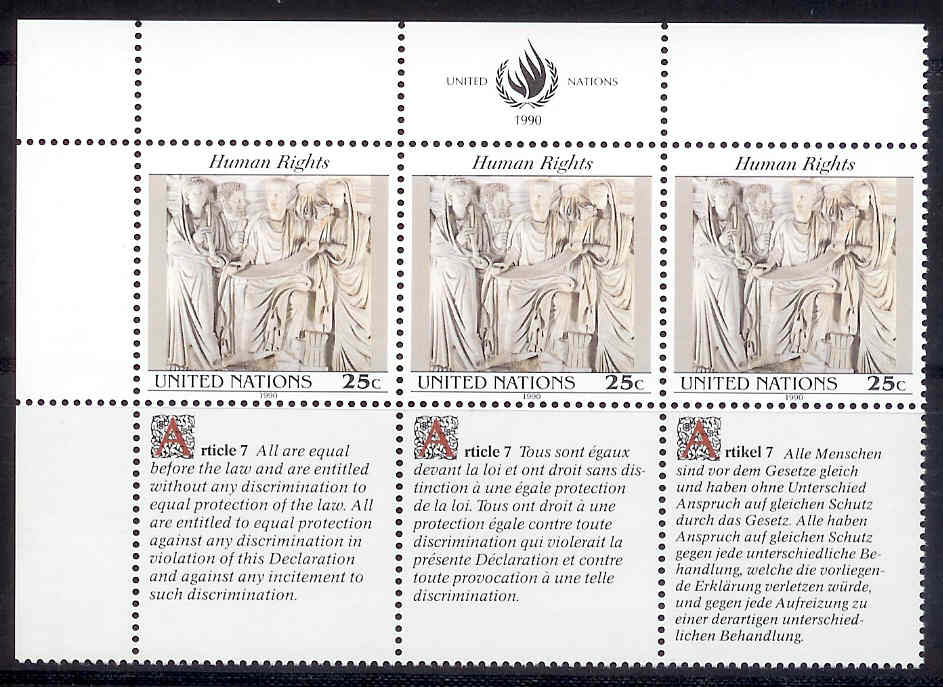 UNO New York 1990 MNH 2x3values With Tab 606-607 #3957A+B - Other & Unclassified