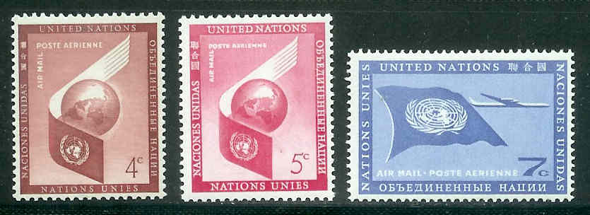 UNO New York 1957 MNH Stamp(s) Definitives 59-61 #3967 - Autres & Non Classés
