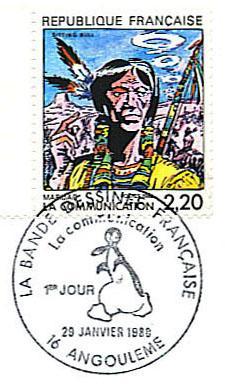 France : FDC Angoulème "La Bande Déssinée Française" 1988. Superbe ! - Bandes Dessinées