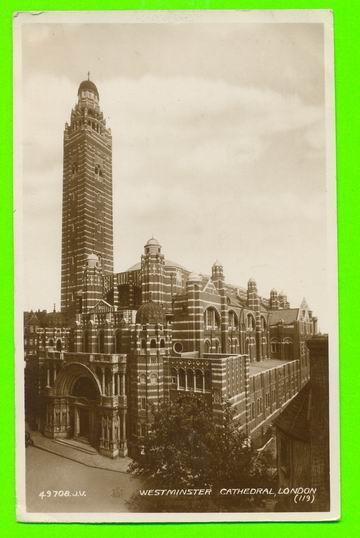 LONDON, UK - WESTMINSTER CATHEDRAL - CARD TRAVEL IN 1937 - VALENTINE'S POSTCARD - - Westminster Abbey