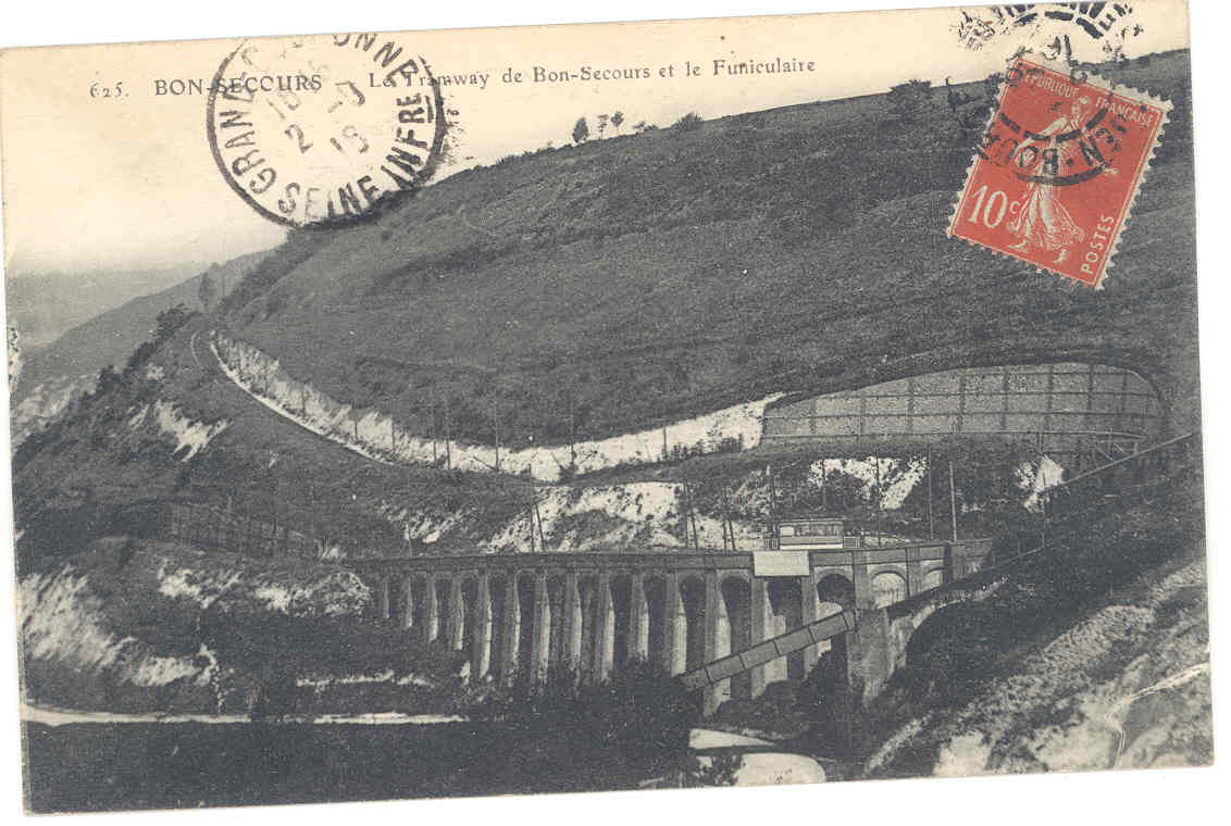 76 - BON-SECOURS  Le  Tramway Et Le Funiculaire N°625 - Funicular Railway
