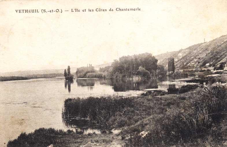 CPA Vetheuil (95, Val D´Oise ) L´île Et Les Côtes De Chantemerle - Vetheuil