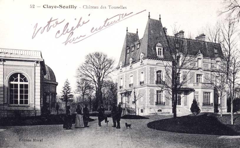 CPA Claye-Souilly (77, Seine-et-Marne) Château Des Tourelles, Animée. Cachet Du Ministère De La Guerre, Presse, 1916 - Claye Souilly