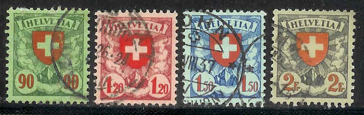 SWITZERLAND 1924 Used Stamp(s) Definitives 194-197 #3655 - Used Stamps