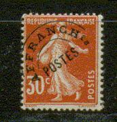 FRANCE PREOBLITERE Nº 58 * - 1893-1947