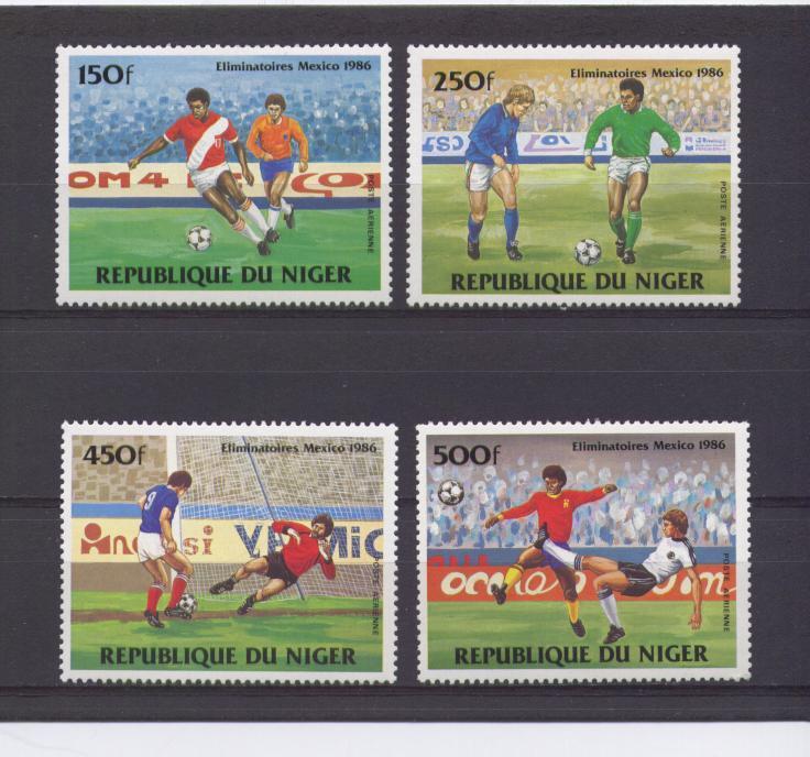 Niger, Coupe Du Monde De Football 1986, P.A. N° 329/32 Yvert Neufs ** - 1986 – México