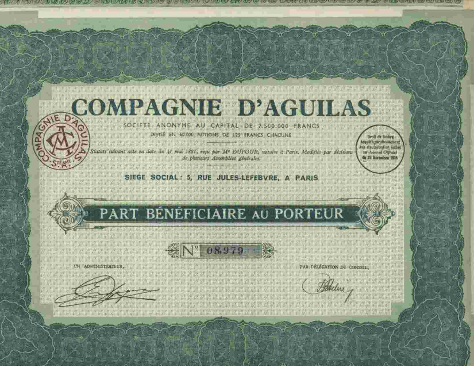 COMPAGNIE D´AGUILAS (P.B) - Afrique