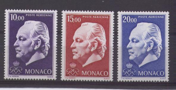 MONACO, Prince RAINIER, Poste Aérienne N° 97/99 Yvert Neufs ** - Airmail