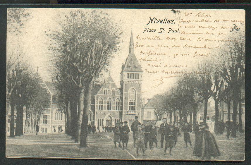 Nivelles: Place St. Paul 1902 - Nivelles