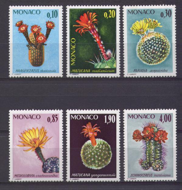 Monaco, Plantes Du Jardin Exotique, 1974, N° 997/1002 Yvert Neufs ** - Sukkulenten